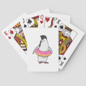 Pinguin mit Donut Spielkarten (Rückseite)