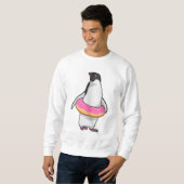 Pinguin mit Donut Sweatshirt (Vorne ganz)