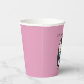 Pinguin mit einem aktuellen Personalisierten Gebur Pappbecher (Rechts)