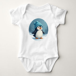 Pinguin mit einem blauen Hut Baby Strampler