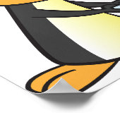 Pinguin mit einem Cupcake Poster (Ecke)