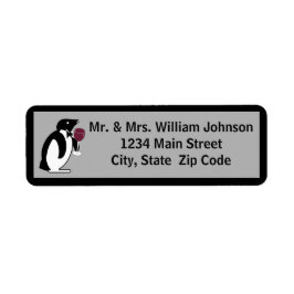 Pinguin mit einem Glas Wein