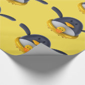 Pinguin mit einem Gummienten-glatten Packpapier (Ecke)