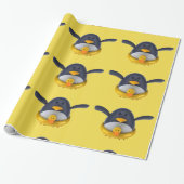 Pinguin mit einem Gummienten-glatten Packpapier (Ungerollt)