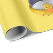 Pinguin mit einem Gummienten-glatten Packpapier (Rolleneckpunkt)