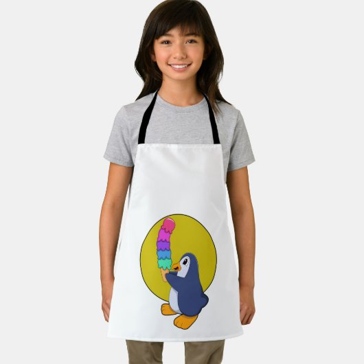 Pinguin mit Eiscreme Schürze (Insitu)