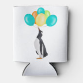 Pinguin mit farbenfrohen Balloons Dosenkühler (Vorderseite)