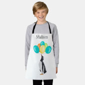 Pinguin mit farbenfrohen Balloons Schürze (Getragen)