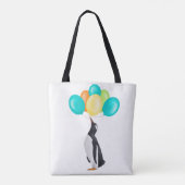 Pinguin mit farbenfrohen Balloons Tasche (Rückseite)