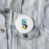 Pinguin mit Fisch Button (Beispiel)