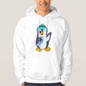 Pinguin mit Fisch & Hut Hoodie (Vorderseite)