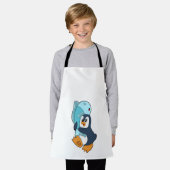 Pinguin mit Fisch Schürze (Getragen)