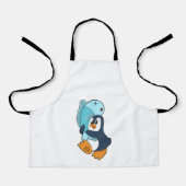 Pinguin mit Fisch Schürze (Vorderseite)