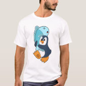 Pinguin mit Fisch T-Shirt (Vorderseite)