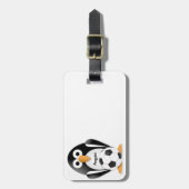 Pinguin mit Fußball Gepäckanhänger (Vorderseite vertikal)