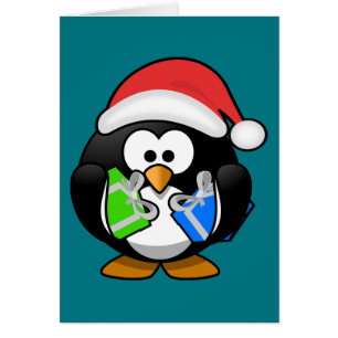 Pinguin mit Geschenken