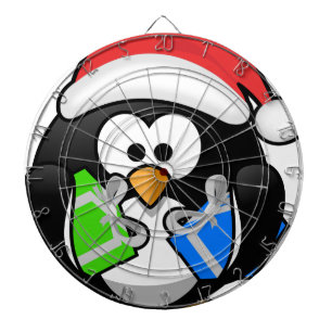 Pinguin mit Geschenken Dartscheibe
