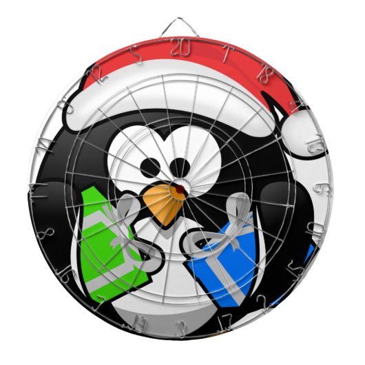 Pinguin mit Geschenken Dartscheibe (vorne)