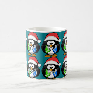 Pinguin mit Geschenken Kaffeetasse