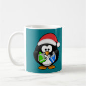 Pinguin mit Geschenken Kaffeetasse (Links)