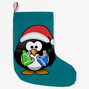 Pinguin mit Geschenken Kleiner Weihnachtsstrumpf