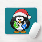 Pinguin mit Geschenken Mousepad (Mit Mouse)