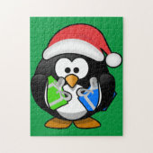 Pinguin mit Geschenken Puzzle (Vertikal)