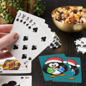 Pinguin mit Geschenken Spielkarten (In Situ)