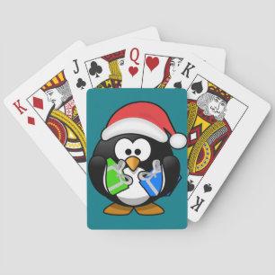 Pinguin mit Geschenken Spielkarten