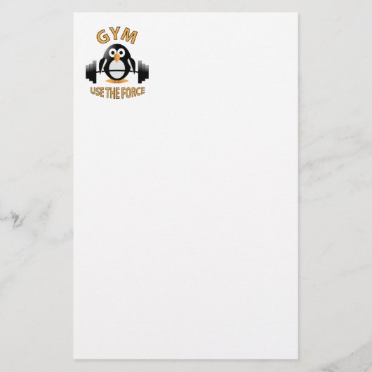 Pinguin mit Grill Briefpapier (Vorderseite)