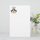 Pinguin mit Grill Briefpapier (Stehend Vorderseite)