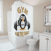 Pinguin mit Grill Duschvorhang (Beispiel)