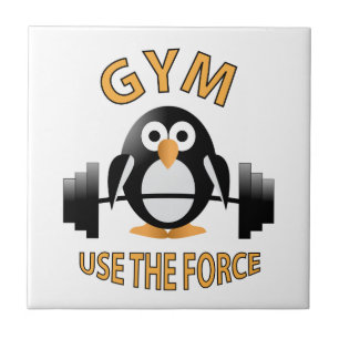 Pinguin mit Grill Fliese