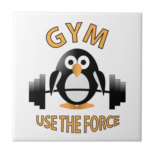 Pinguin mit Grill Fliese (Vorderseite)