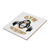 Pinguin mit Grill Fliese (Seite)