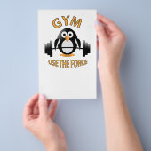 Pinguin mit Grill Flyer (Handgriff)