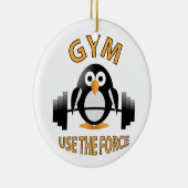 Pinguin mit Grill Keramik Ornament (Rechts)
