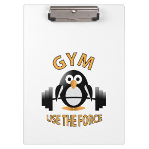 Pinguin mit Grill Klemmbrett