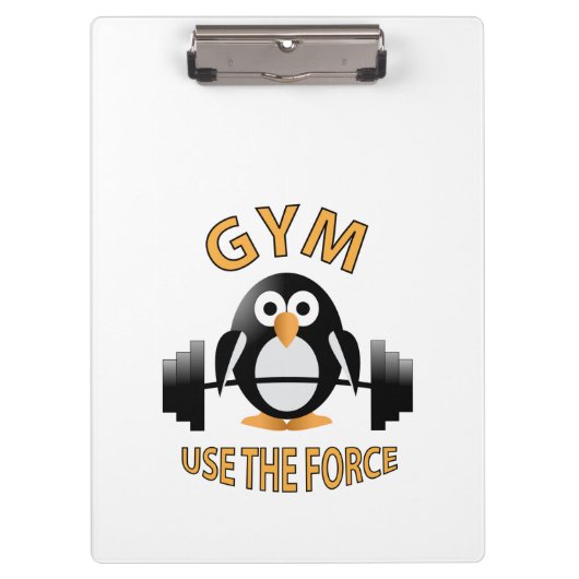 Pinguin mit Grill Klemmbrett (Vorderseite)