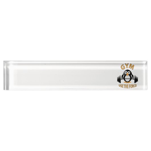 Pinguin mit Grill Namensplakette (Vorderseite)