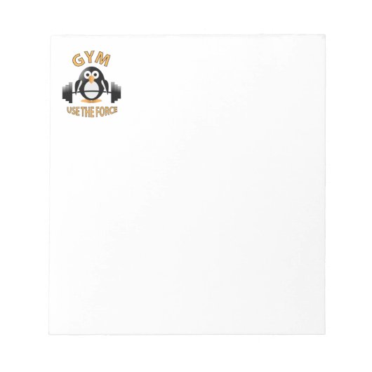 Pinguin mit Grill Notizblock (Vorderseite)