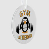 Pinguin mit Grill Ornament (Vorderseite)