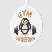 Pinguin mit Grill Ornament (Vorderseite)