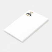 Pinguin mit Grill Post-it Klebezettel (angewinkelt)