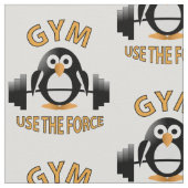 Pinguin mit Grill Stoff (Nahaufnahme)