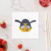 Pinguin mit Gummibinde Serviette (Beispiel)
