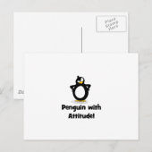 Pinguin mit Haltung Postkarte (Vorne/Hinten)
