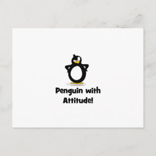 Pinguin mit Haltung Postkarte