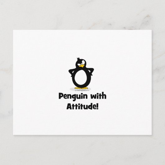 Pinguin mit Haltung Postkarte (Vorderseite)