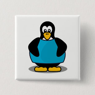 Pinguin mit Hemd Button